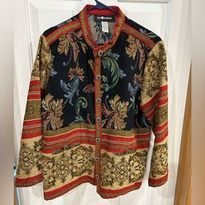 Sag Harbor vintage boho streetwear tapestry jacket victorian brocade pattern 14